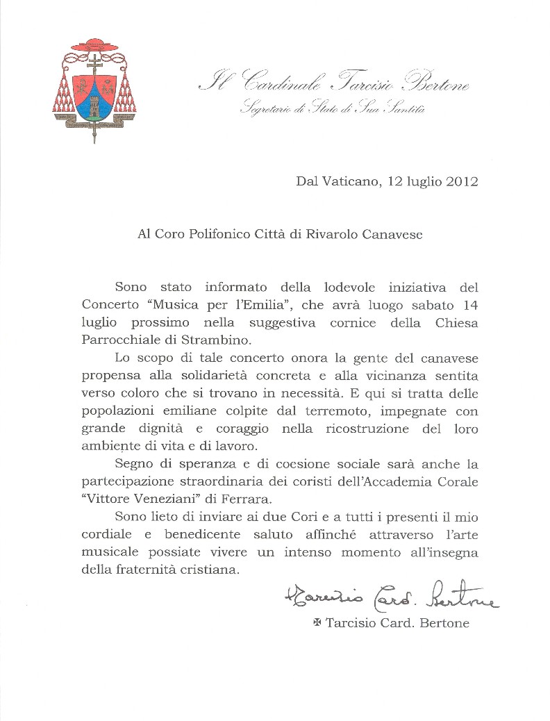 Lettera dal Vaticano